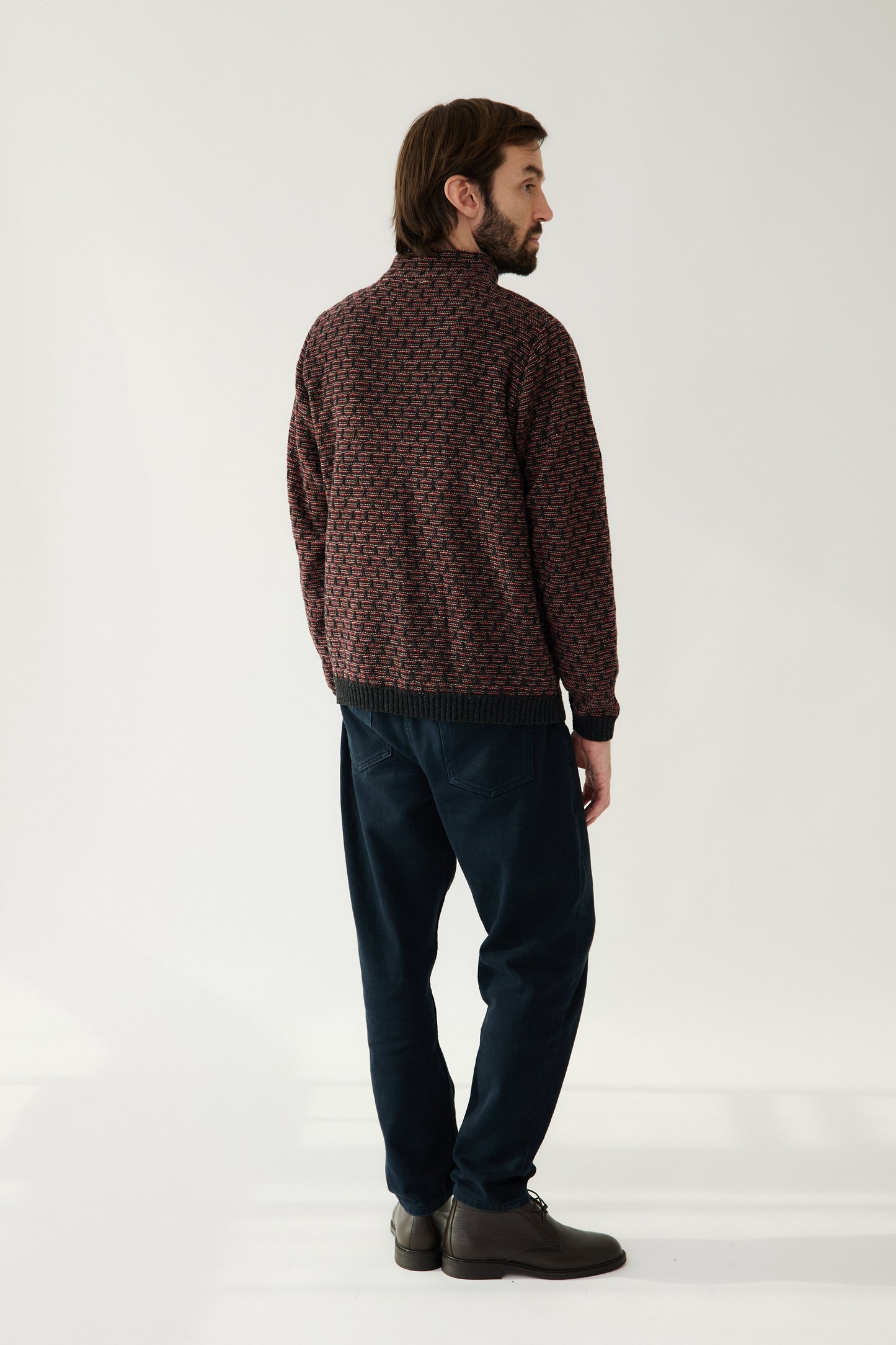 Jaqueta Geomètric cirera