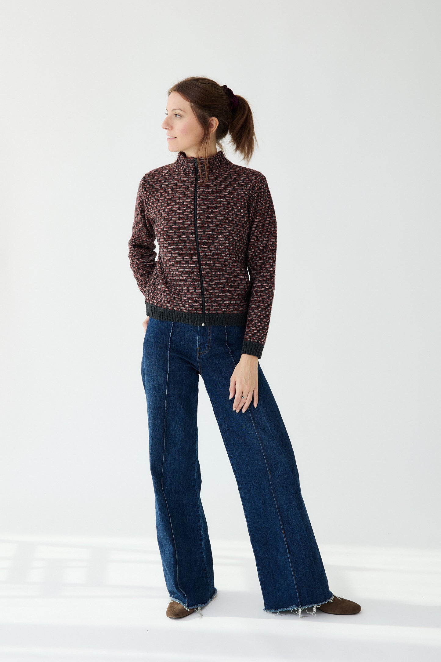 Jaqueta Geomètric cirera - dona