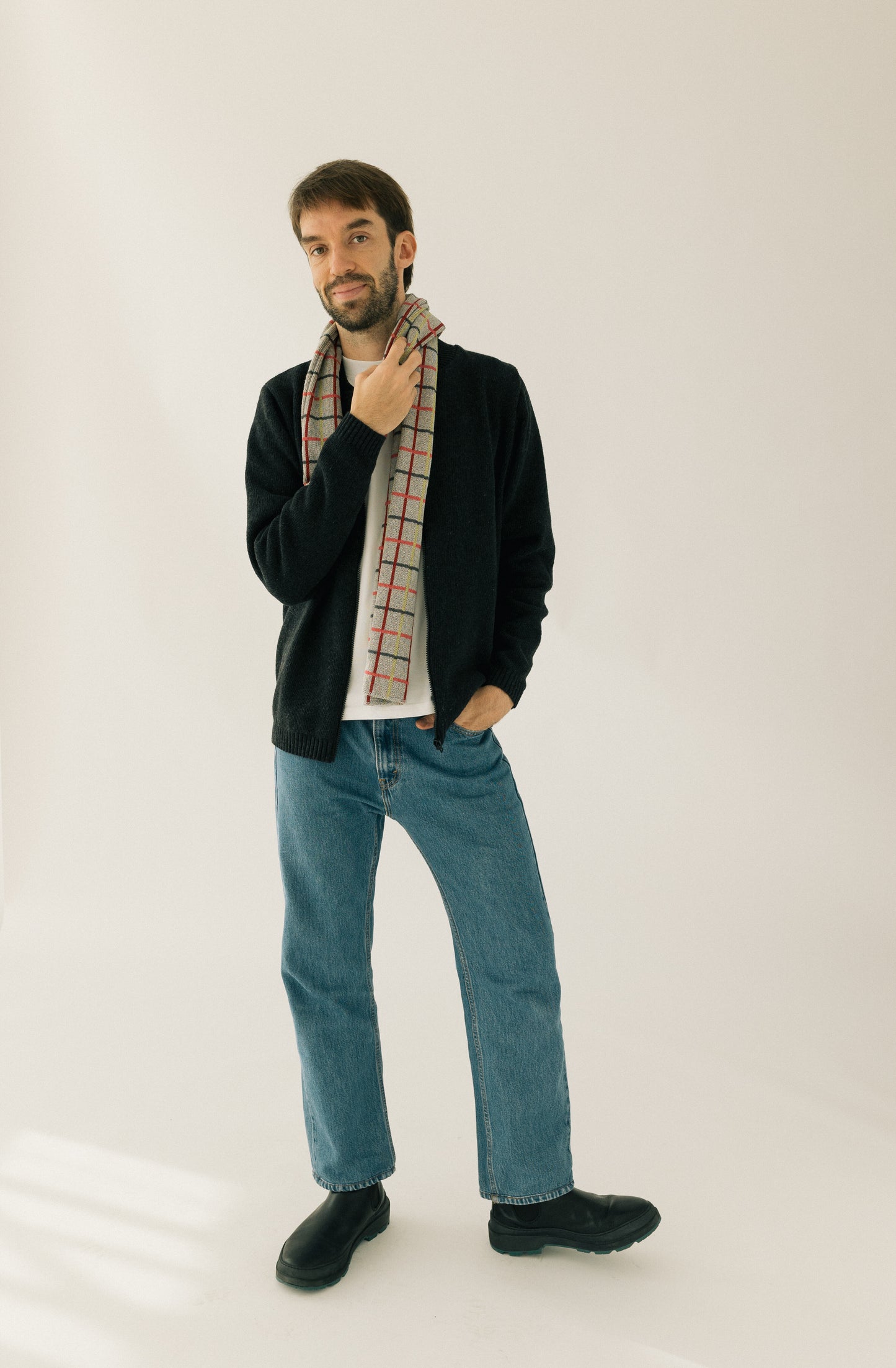 Bufanda Quadri gris clar