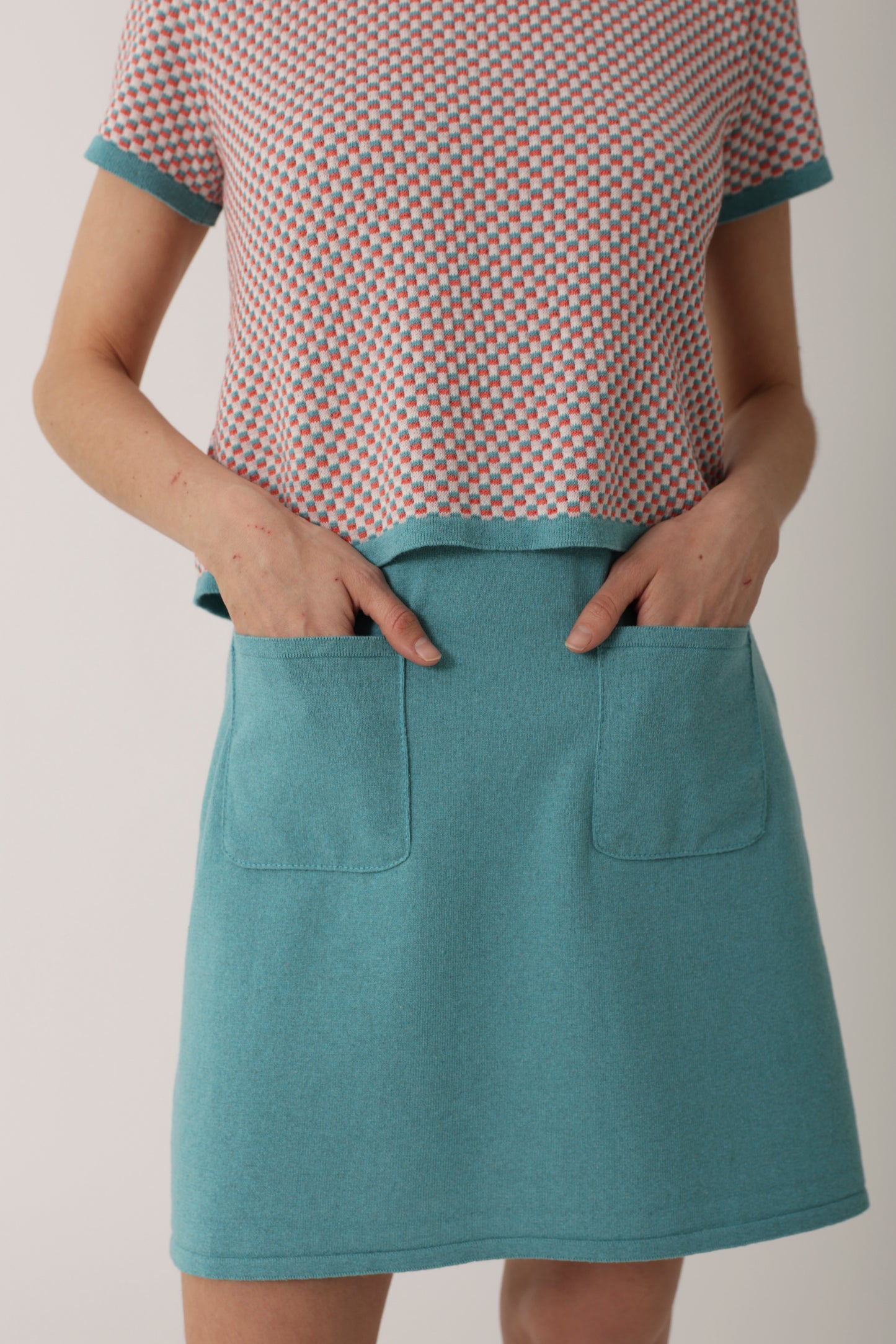 Faldilla llisa turquesa