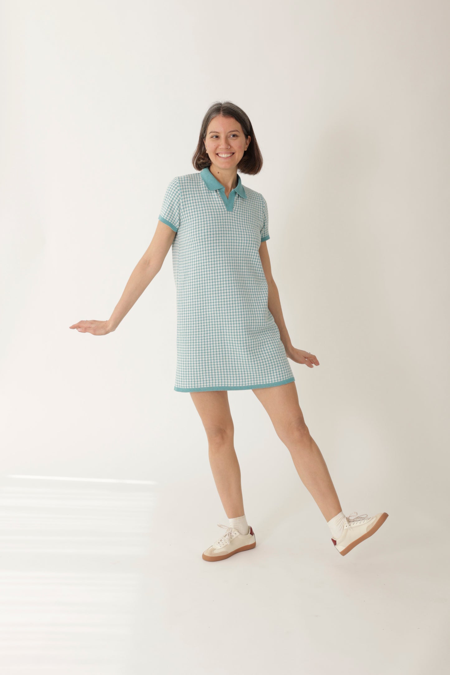 Vestit vichy turquesa