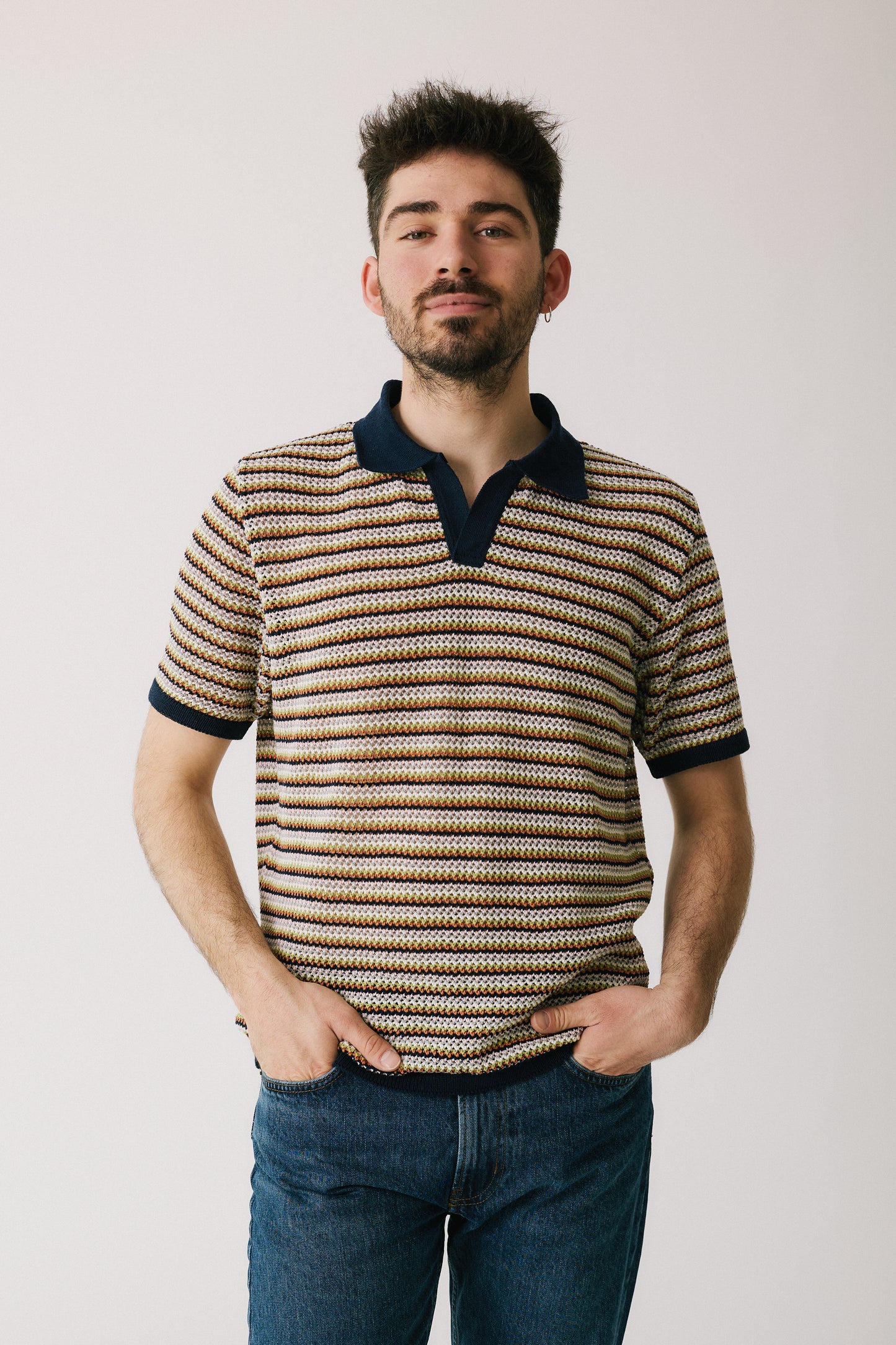 Striped Polo Shirt - Men