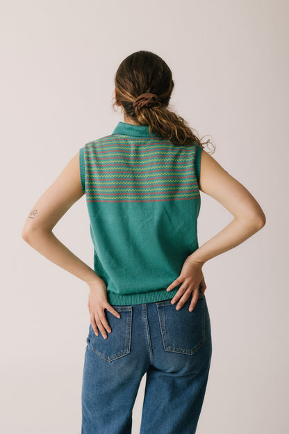 Polo Sanefa sense mànigues - Turquesa