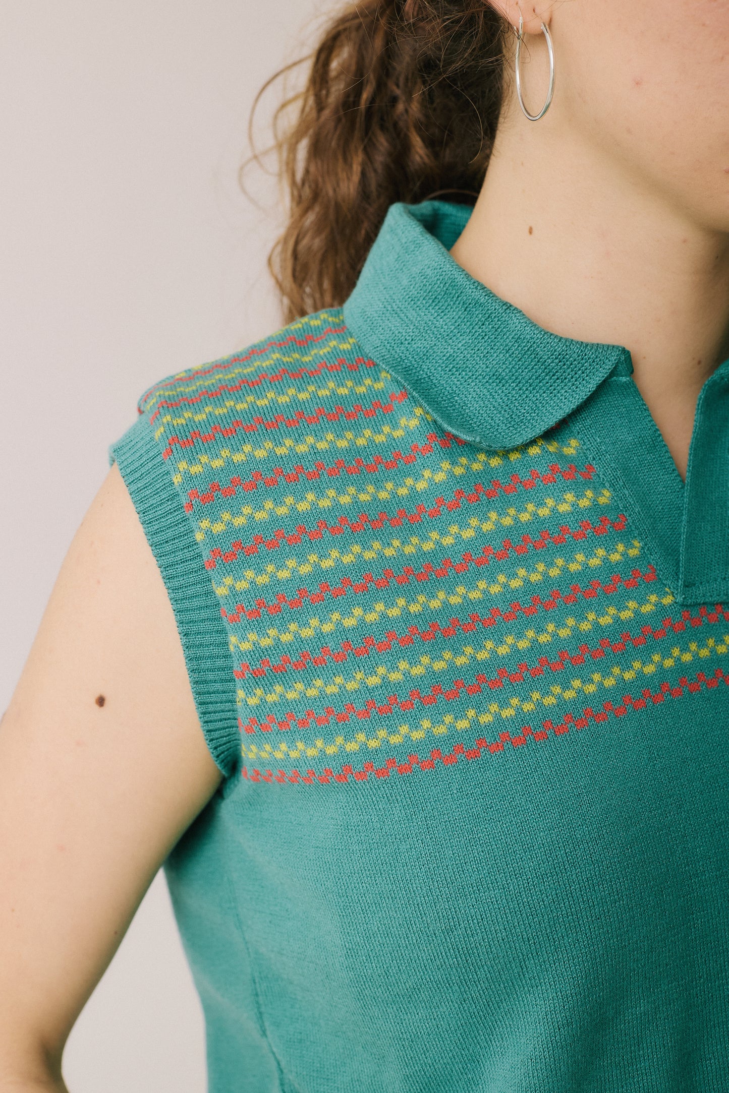 Polo Sanefa sense mànigues - Turquesa