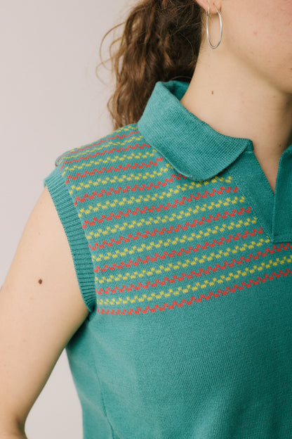 Polo Sanefa sense mànigues - Turquesa