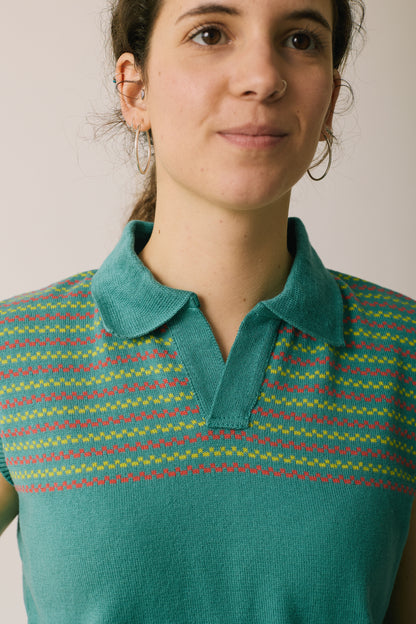 Polo Sanefa sense mànigues - Turquesa