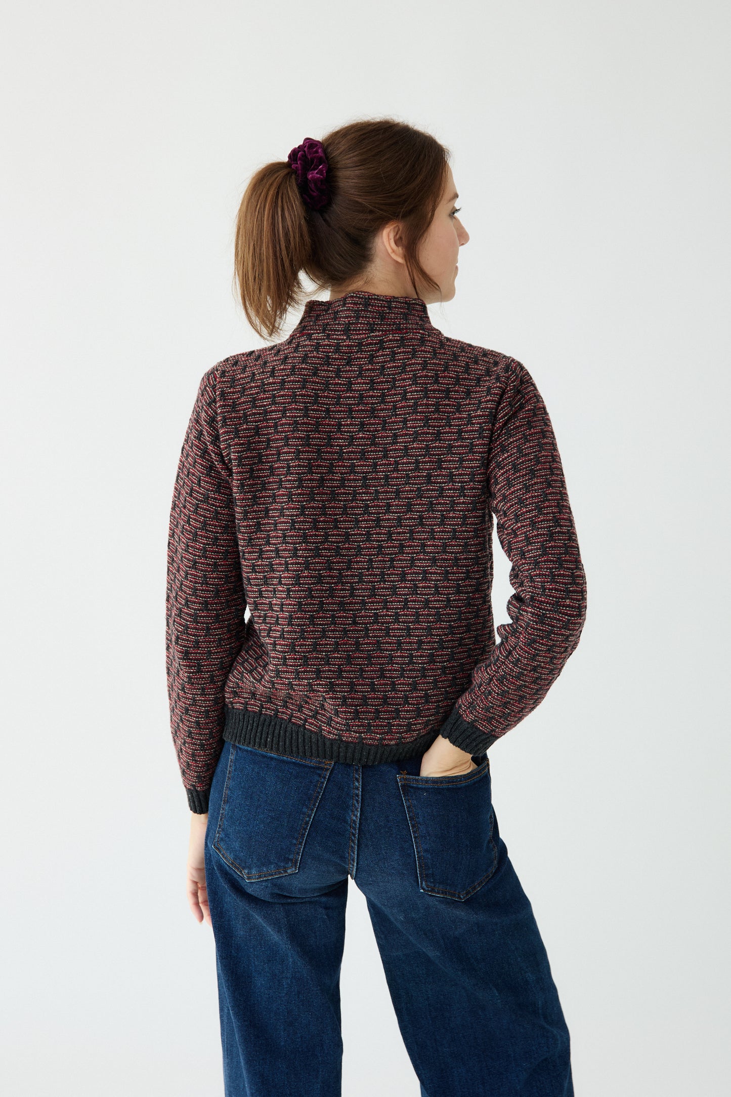 Jaqueta Geomètric cirera - dona