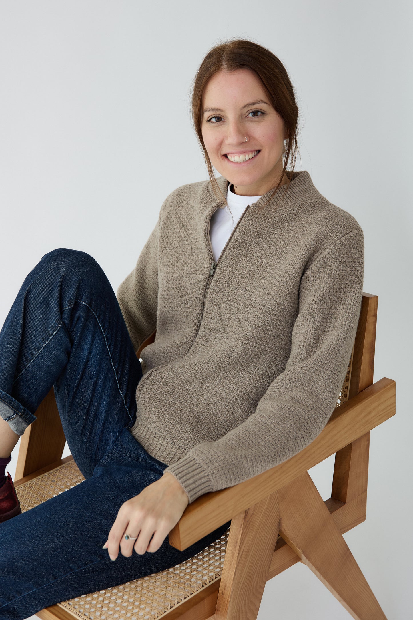 Jaqueta Llisa arena - dona