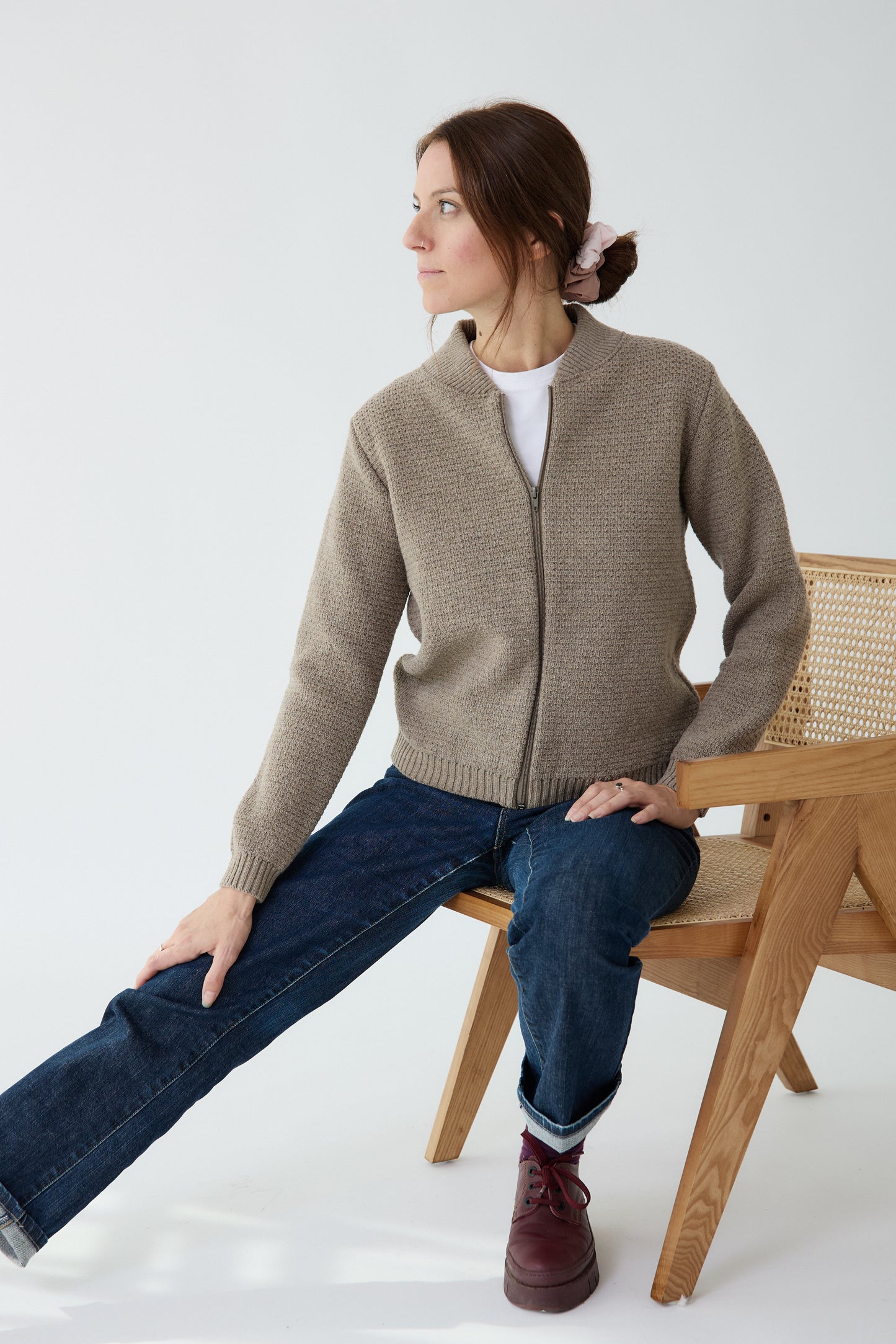 Jaqueta Llisa arena - dona