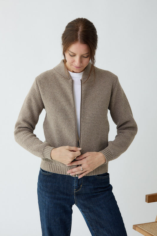 Chaqueta Lisa arena - mujer