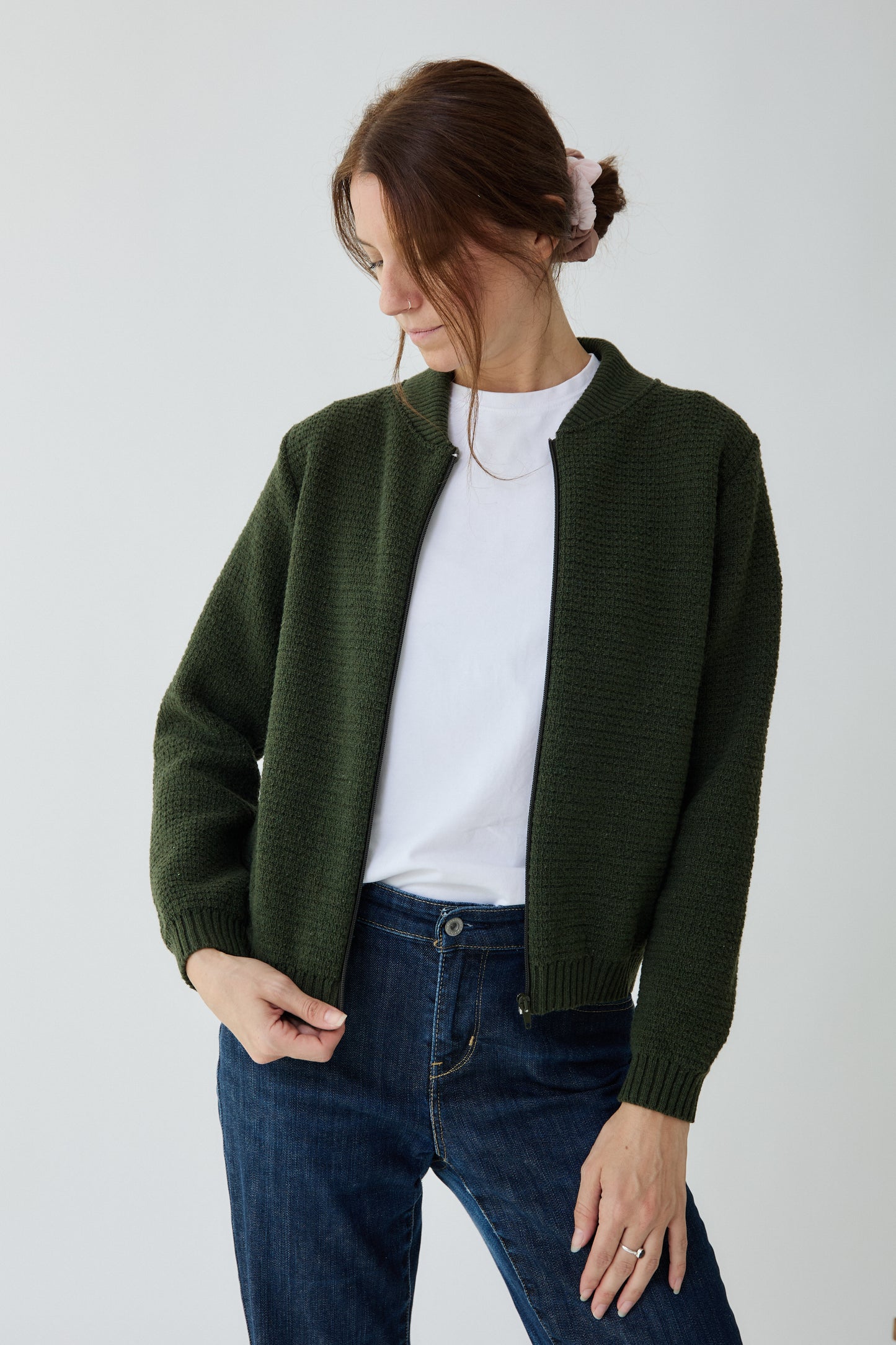 Jaqueta Llisa verd caça - dona