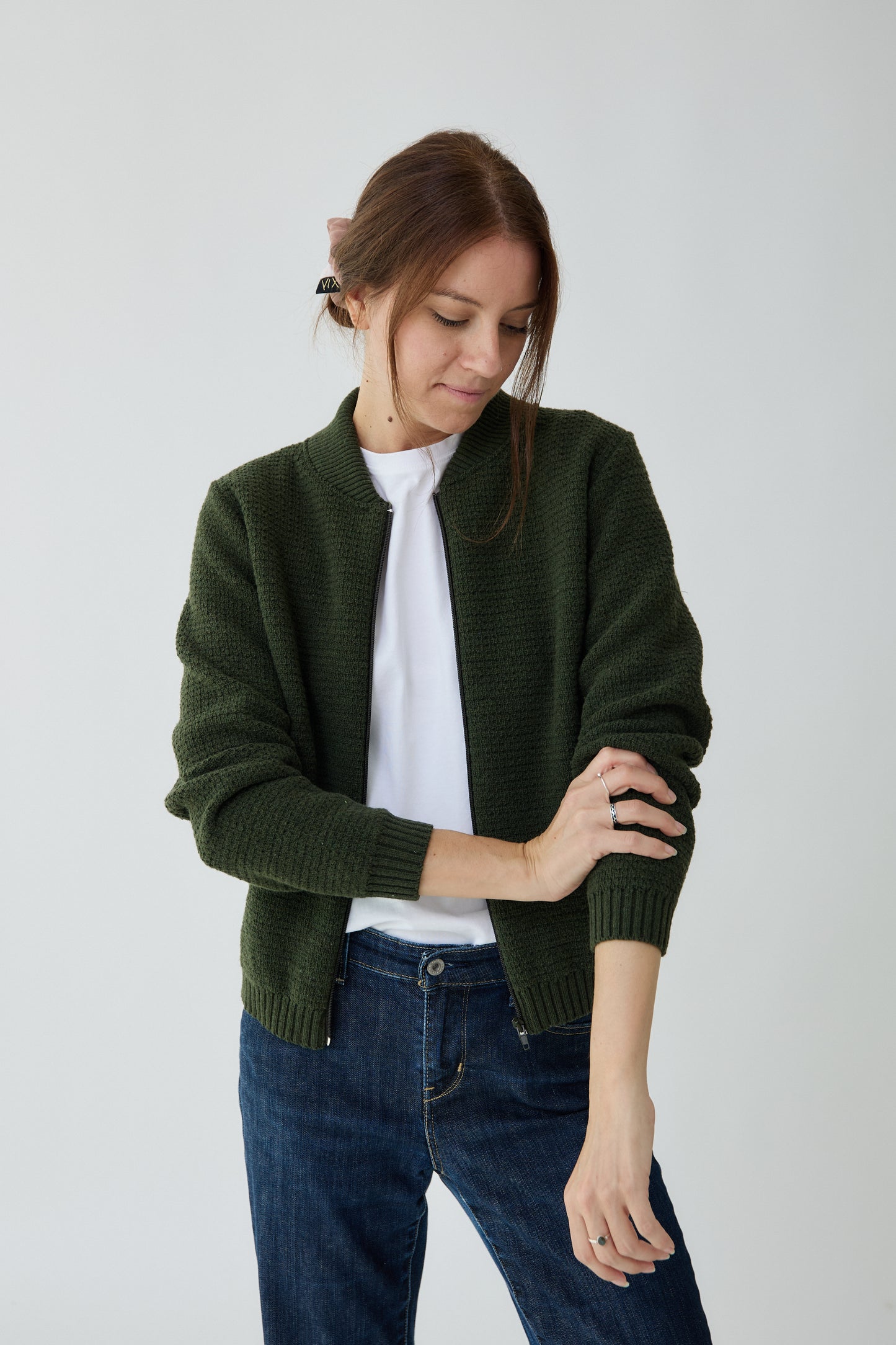 Jaqueta Llisa verd caça - dona