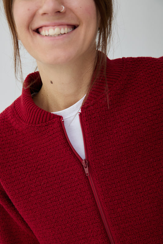 Jaqueta Llisa cirera - dona