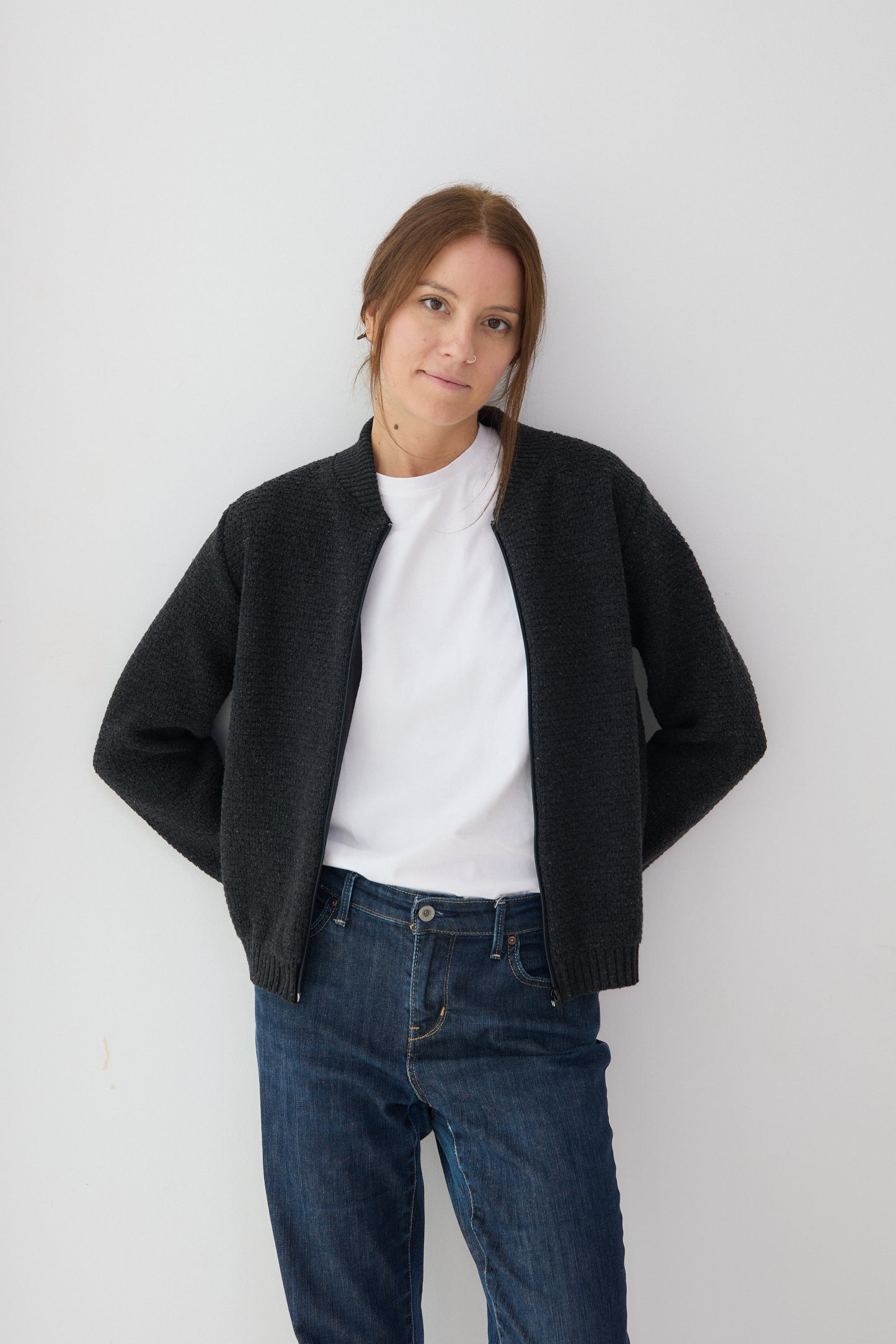 Marengo gray plain jacket - woman