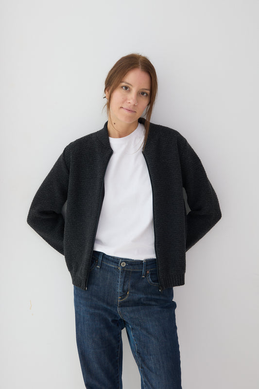 Jaqueta Llisa gris marengo - dona