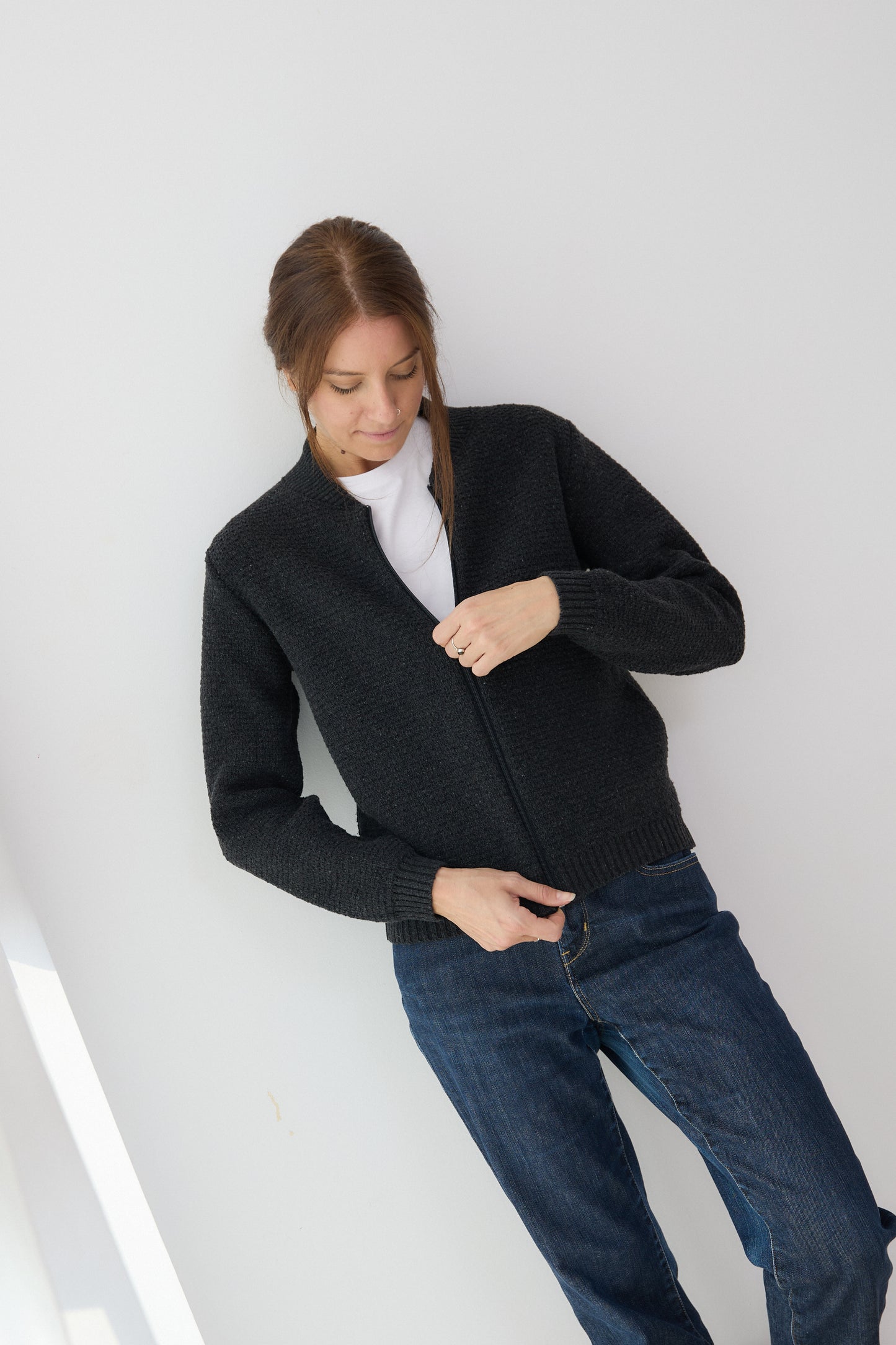 Marengo gray plain jacket - woman