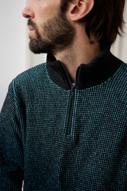 Jersei Mitja cremallera Sporty blau turquesa