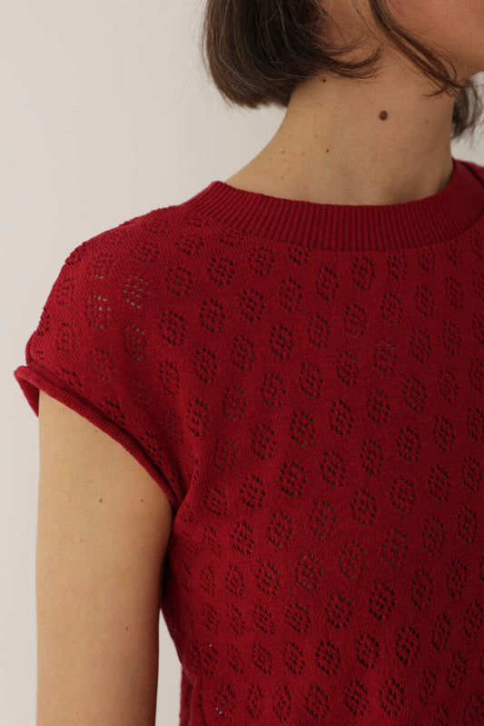 Blusa calada en vino