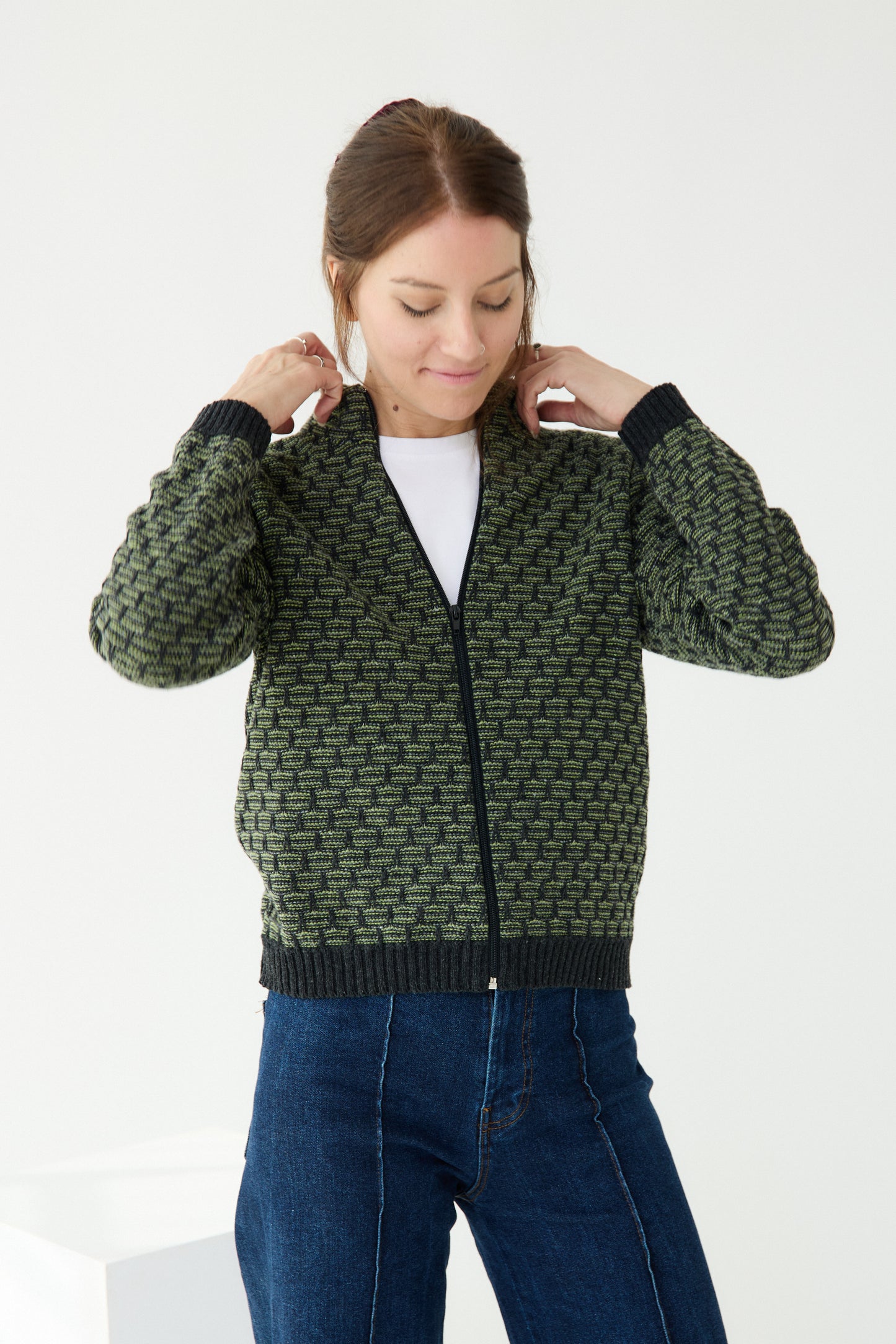 Jaqueta Geomètric verd - dona