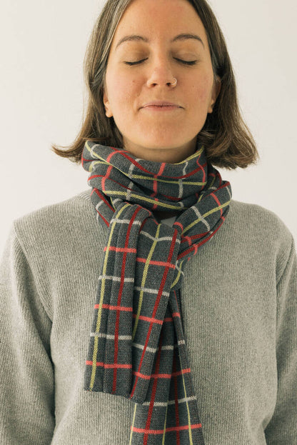 Bufanda Quadri gris marengo