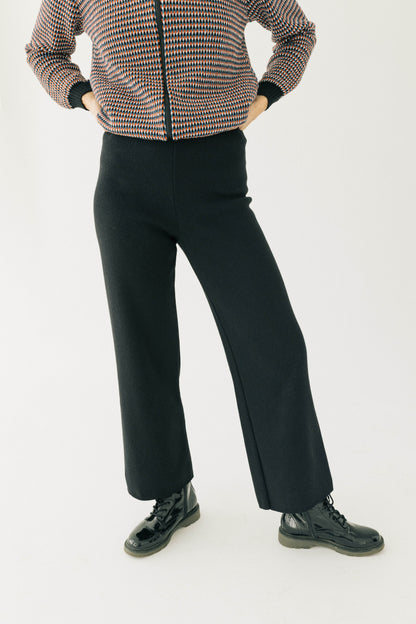 Pantaló de punt llis negre
