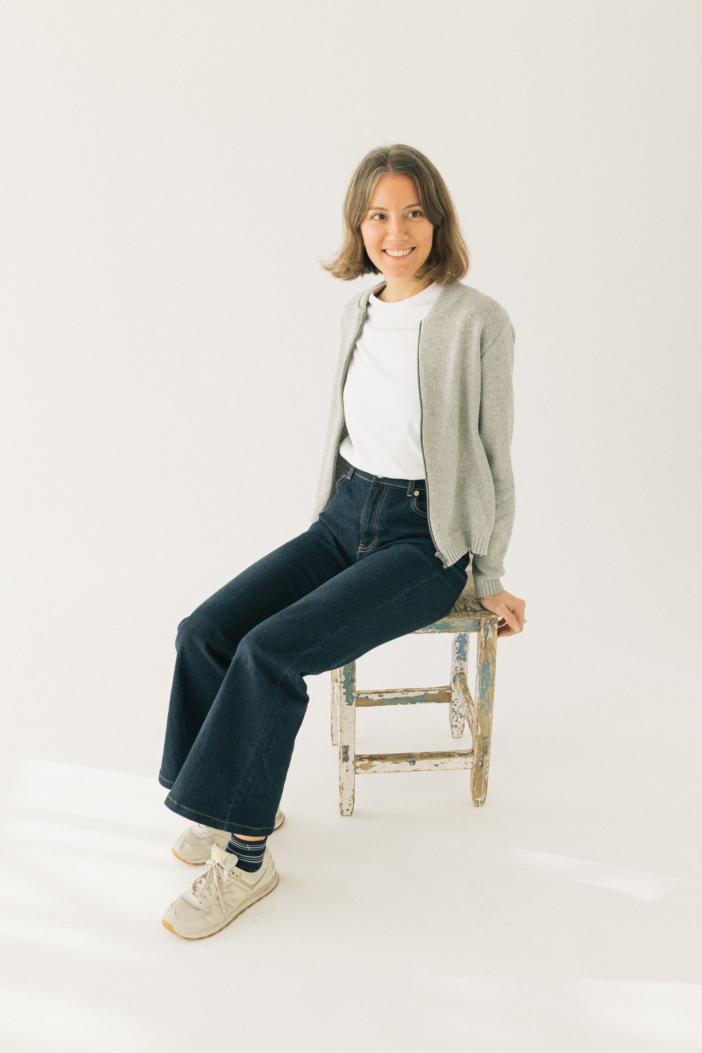 Chaqueta Lisa gris claro - mujer