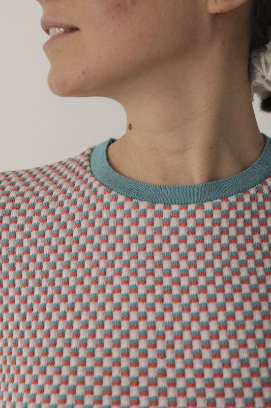 Pink polka dot shirt